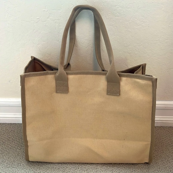 Canvas Tote with Patches NWOT - Picture 4 of 4